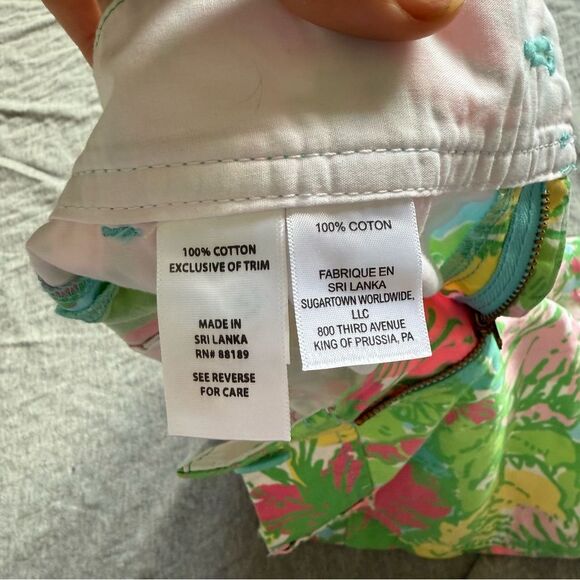 Sz 00 Lilly Pulitzer The Callahan Short Bright Pink Green and Yellow Floral - Picture 4 of 8